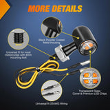 Nilight Motorcycle LED Turn Signals Front Indicator Light Yellow Beam Mini Size Blinkers Compatible with Harley Honda Kawasaki Suzuki Triumph Yamaha Cruiser, view 3