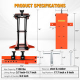 Nilight Motorcycle Lift 1100 LBS ATV Scissor Jacks with Saddle Safety Pin Crank Handle 3.7 Inch-15.7 Inch Hoist Stand Heavy Duty Steel Lifter Jack for Motorcycles Dirt Bike Garage Storage Repair Tool, Orange, view 6