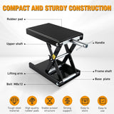 Nilight Motorcycle Lift Jack 1100 LBS Motorcycle Scissor Jack Stand Lift with Wide Deck Crank Handle 3.4 Inch-14.2 Inch Steel Scissor Hoist Garage Repair Lift Table Jacks for Motorcycles ATV Dirt Bike, Black, view 4