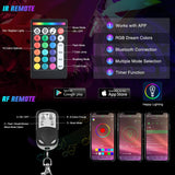 Nilight Motorcycle RGB APP Remote Control LED Strip Lights 8PCS, view 2