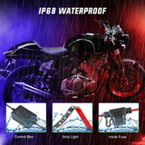 Nilight Motorcycle RGB APP Remote Control LED Strip Lights 8PCS, view 4
