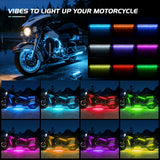 Nilight Motorcycle RGB Dual RF Remote Control LED Strip Lights 12PCS, view 2