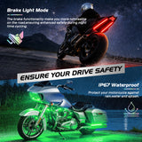 Nilight Motorcycle RGB Dual RF Remote Control LED Strip Lights 12PCS, view 4