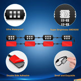 Nilight Motorcycle RGB RF Remote Control LED Pod Lights 8PCS, view 2