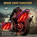 Nilight Motorcycle RGB RF Remote Control LED Pod Lights 8PCS, view 6