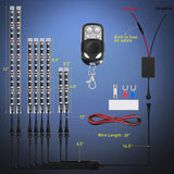 Nilight Motorcycle RGB RF Remote Control LED Strip Lights 8PCS, view 2
