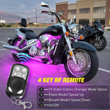 Nilight Motorcycle RGB RF Remote Control LED Strip Lights 8PCS, view 4