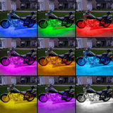 Nilight Motorcycle RGB RF Remote Control LED Strip Lights 8PCS, view 6