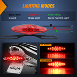 Nilight Motorcycle Tail Lights LED Brake Running Light with License Plate Bracket Dirt Bike Rear Lighting Compatible with Honda Yamaha Kawasaki Suzuki Chopper Turing Cruiser, Red, view 3