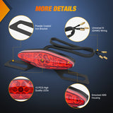 Nilight Motorcycle Tail Lights LED Brake Running Light with License Plate Bracket Dirt Bike Rear Lighting Compatible with Honda Yamaha Kawasaki Suzuki Chopper Turing Cruiser, Red, view 4