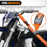 Nilight Motorcycle Tie Down Straps 1.5Inch×8Inch Heavy Duty Cambuckle with Soft Loops Safety S-Hooks 3084Lbs Break Strength for Securing Dirtbikes ATV UTV, view 3