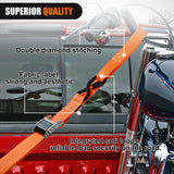 Nilight Motorcycle Tie Down Straps 1.5Inch×8Inch Heavy Duty Cambuckle with Soft Loops Safety S-Hooks 3084Lbs Break Strength for Securing Dirtbikes ATV UTV, view 5