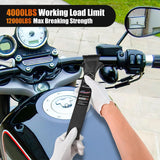 Nilight Motorcycle Tie Down Straps Max Break Strength 12000Lbs Black, view 6