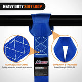 Nilight Motorcycle Tie Down Straps Max Break Strength 12000Lbs Blue, view 3