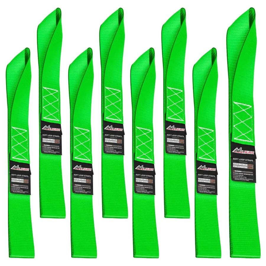 Nilight Motorcycle Tie Down Straps Max Break Strength 12000Lbs Green
