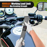 Nilight Motorcycle Tie Down Straps Max Break Strength 12000Lbs Grey, view 6