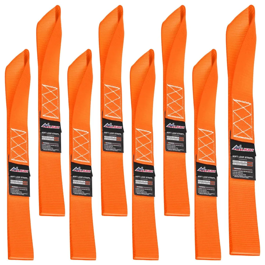 Nilight Motorcycle Tie Down Straps Max Break Strength 12000Lbs Orange