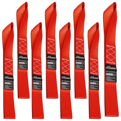 Nilight Motorcycle Tie Down Straps Max Break Strength 12000Lbs Red