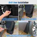 Nilight Mud Flaps for Hyundai Santa Fe 2024 2025, No Drilling Precision Fit Exterior Accessories Heavy-Duty Splash Guards Protection, Front & Rear Set, view 6
