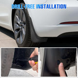 Nilight Mud Flaps for Tesla Model 3 2017 2018 2019 2020 2021 2022 2023, No Drilling Precision Fit Exterior Accessories Heavy-Duty Splash Guards Protection, Front & Rear Set, view 5
