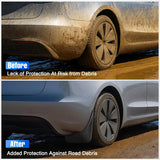 Nilight Mud Flaps for Tesla Model 3 Highland 2024 2025, No Drilling Precision Fit Exterior Accessories Heavy-Duty Splash Guards Protection, Front & Rear Set, view 2