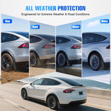 Nilight Mud Flaps for Tesla Model X 2022 2023 2024 2025, No Drilling Precision Fit Exterior Accessories Heavy-Duty Splash Guards Protection, Front & Rear Set, view 3