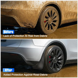 Nilight Mud Flaps for Tesla Model Y 2020 2021 2022 2023 2024 2025, No Drilling Precision Fit Exterior Accessories Heavy-Duty Splash Guards Protection, Front & Rear Set, view 2