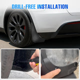 Nilight Mud Flaps for Tesla Model Y 2020 2021 2022 2023 2024 2025, No Drilling Precision Fit Exterior Accessories Heavy-Duty Splash Guards Protection, Front & Rear Set, view 5