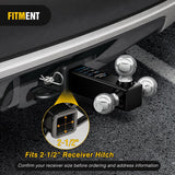 Nilight Multi-Ball Trailer Hitch Ball Mount, 1-7/8, 2, 2-5/16-Inch Balls, Triple Ball Mount fits 2-1/2-Inch Hitch Receiver, Chrome Plating, view 5