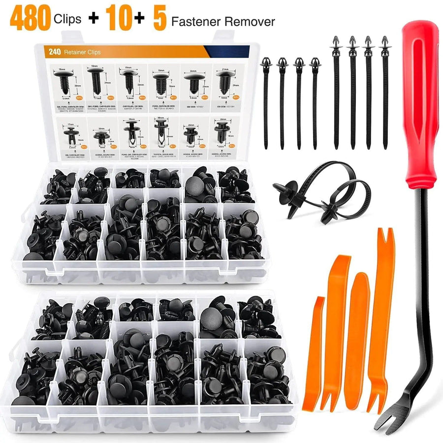 Nilight 480 Pcs Car Push Retainer Clips Kits For Toyota GM Ford Honda Acura Chrysler