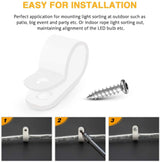 Nilight 1/2 Inch Rope Light P-Style Mounting Clips with Pan Head Phillips Stainless Steel Screws. (50 Pack Clips and 50Pcs Screws), view 4