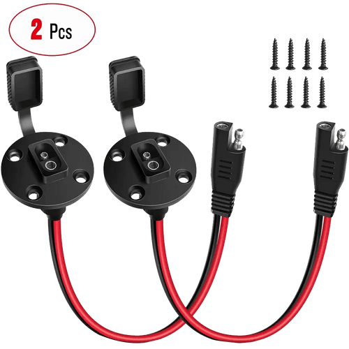 Nilight 12AWG 2-Pack SAE Power Socket Sidewall Port