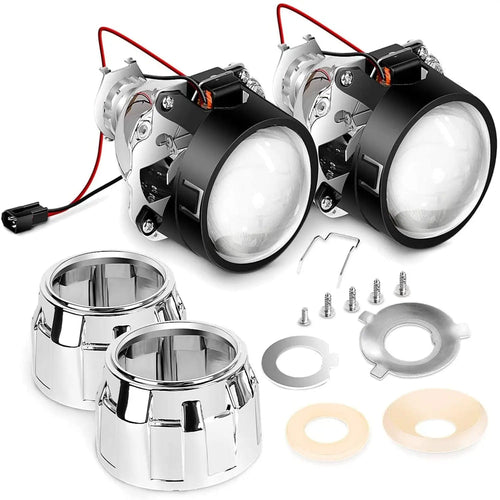 Nilight 2.5 Inch Mini Projector Lens for H1 Bulb Headlights Retrofit (Pair)