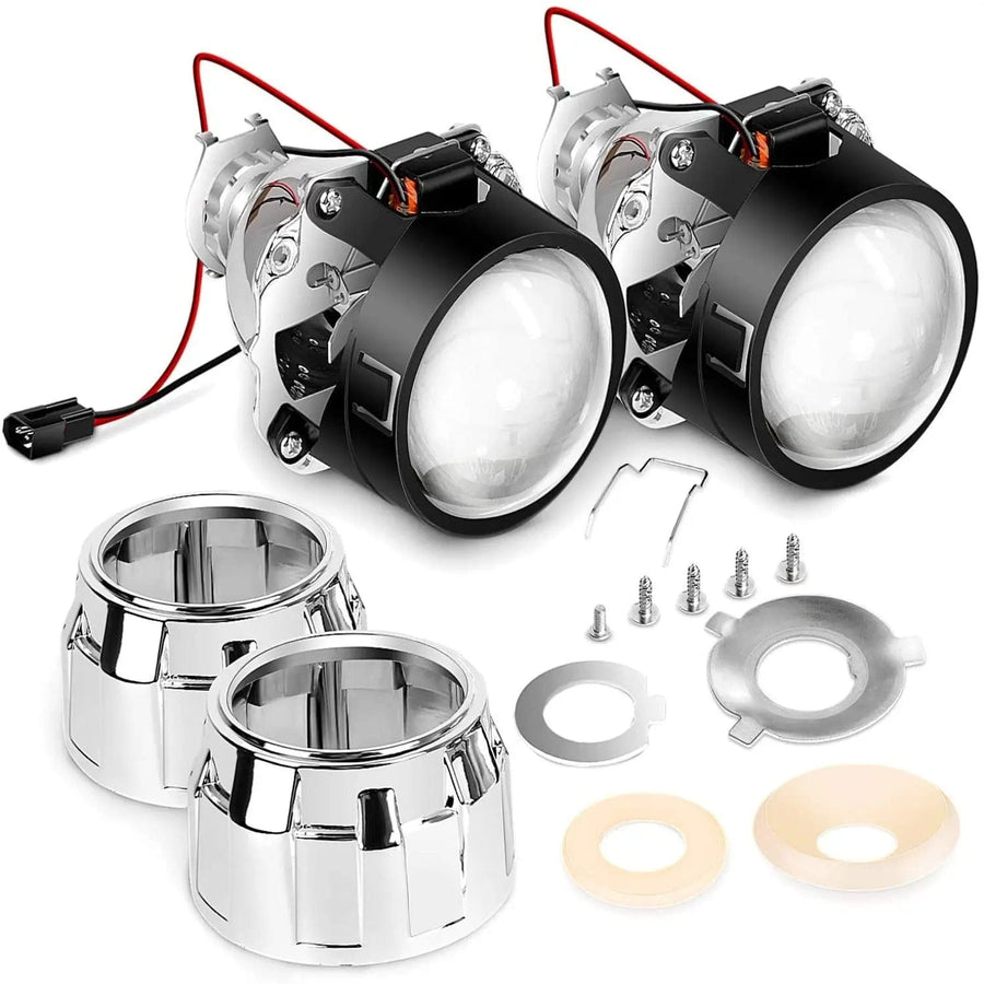 Nilight 2.5 Inch Mini Projector Lens for H1 Bulb Headlights Retrofit (Pair)