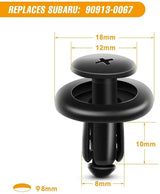 Nilight 100 Pcs Hole 7mm 8mm 10mm Car Push Retainer Clips Kits For Subaru, view 3
