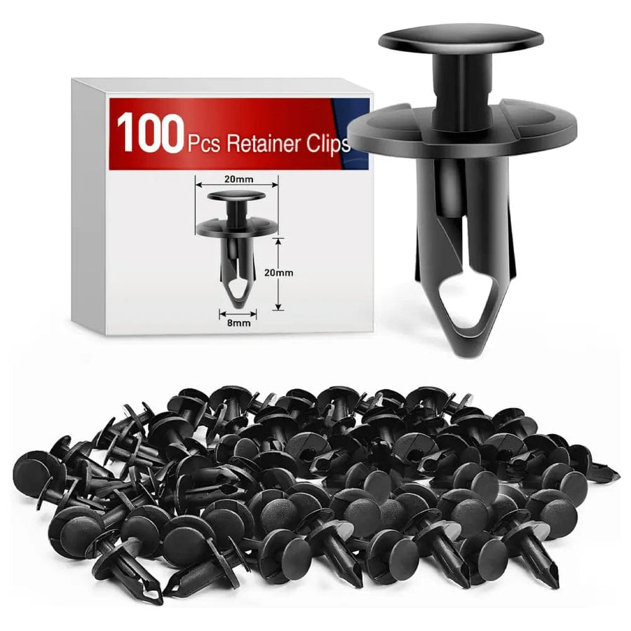 Nilight 100 Pcs Hole 9mm Bumper Rivet Clips for GM 21030249 Ford N807389S Chrysler 6503598 Nylon Car Push Fastener Kits