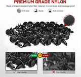 Nilight 100 Pcs Hole 9mm Bumper Rivet Clips for GM 21030249 Ford N807389S Chrysler 6503598 Nylon Car Push Fastener Kits, view 5