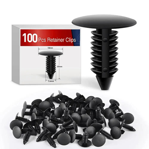 Nilight 100 Pcs Hole 8mm Bumper Rivet Fender Clips for GM 1605396, 1595864 for Chrysler 6030441 for Ford 388577S