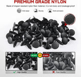 Nilight 100 Pcs Hole 8mm Bumper Rivet Fender Clips for GM 1605396, 1595864 for Chrysler 6030441 for Ford 388577S, view 3