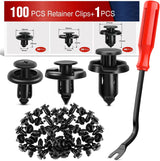 Nilight 100 Pcs Hole 7mm 8mm 10mm Car Retainer Clips Nylon Push Type Bumper Fastener Rivet Clips for Subaru 90914-0007, 90913-0067, 90914-0051, view 2