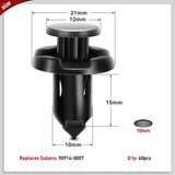 Nilight 100 Pcs Hole 7mm 8mm 10mm Car Retainer Clips Nylon Push Type Bumper Fastener Rivet Clips for Subaru 90914-0007, 90913-0067, 90914-0051, view 5