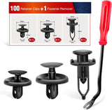 Nilight 100 Pcs Hole 7mm 9mm Car Retainer Clips Push Type Bumper Fastener Rivet Clips for Lexus Toyota GM, view 2