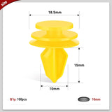 Nilight 100 Pcs Head 18.5mm Hole 10mm Door Trim Panel Clips for Jeep 1999-2015 Dodge 2007-2015 Chrysler 2001-2010 for 6507055-AA 6507686-AA, view 2