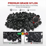 Nilight 100 Pcs Hole 7mm Engine Under Cover Push-Type Retainer Replaces Lexus Toyota 90467-07201 Quality Nylon Push Rivets, view 4