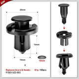 Nilight 100 Pcs Hole 10mm Car Push Retainer Clips Kits For Honda and Acura 91503-SZ3-003, view 2