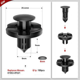 Nilight 100 Pcs Hole 8mm Nylon Bumper Rivet Fender Clips OEM Replaces Nissan: 01553-093210 8mm, view 2