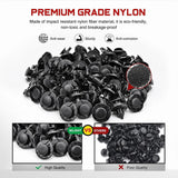 Nilight 100 Pcs Hole 8mm Nylon Bumper Rivet Fender Clips OEM Replaces Nissan: 01553-093210 8mm, view 5