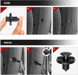 Nilight 100 Pcs Hole 8mm Nylon Bumper Rivet Fender Clips OEM Replaces Nissan: 01553-093210 8mm, view 6
