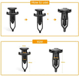 Nilight 100 Pcs Hole 9mm Car Push Retainer Clips Kits For Toyota 52161-02020, view 2