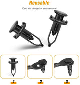 Nilight 100 Pcs Hole 9mm Car Push Retainer Clips Kits For Toyota 52161-02020, view 3